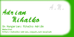 adrian mihalko business card